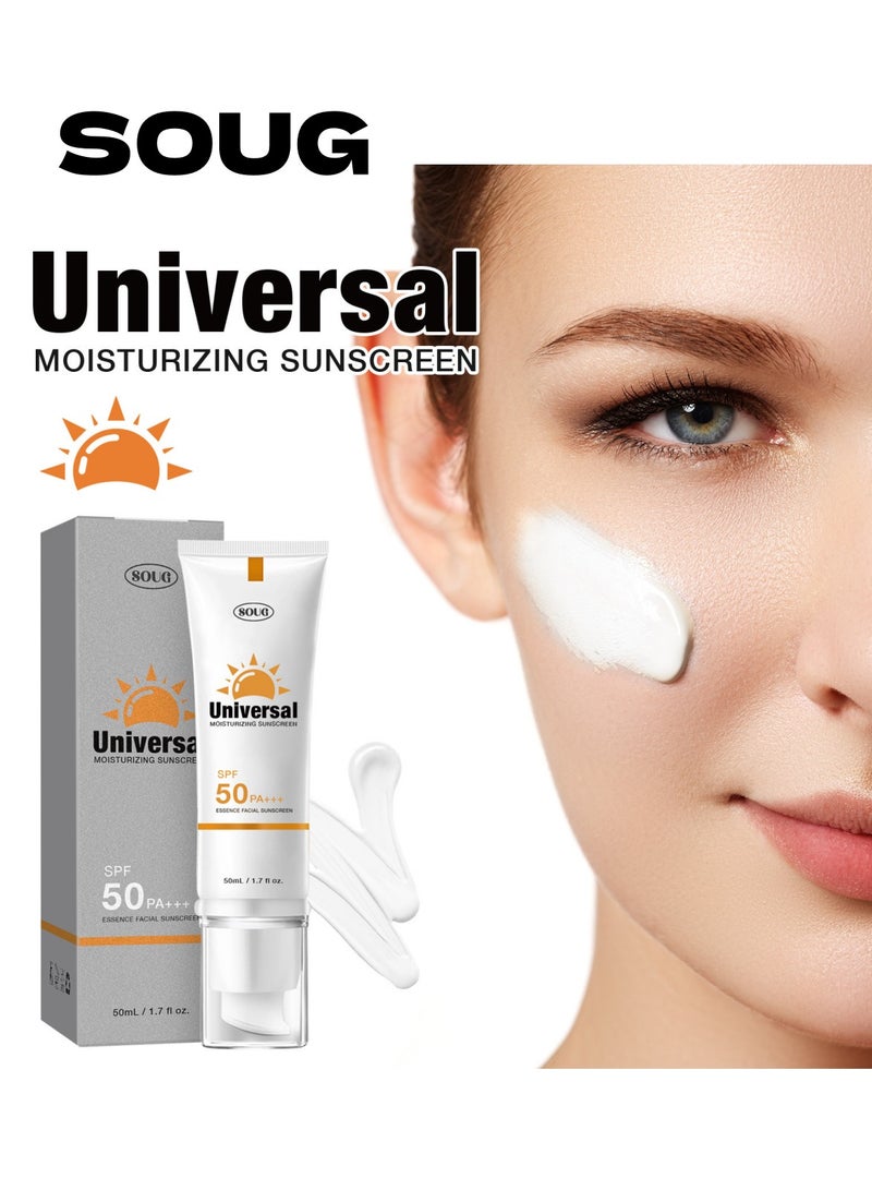 SOUG Outdoor Protective Cream! SPF50+ High Sun Protection + 12H Makeup-Won't Smudge, Waterproof, Sweatproof, Brightening, and Non-Whitening 50ML - Image 1